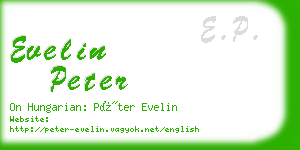 evelin peter business card